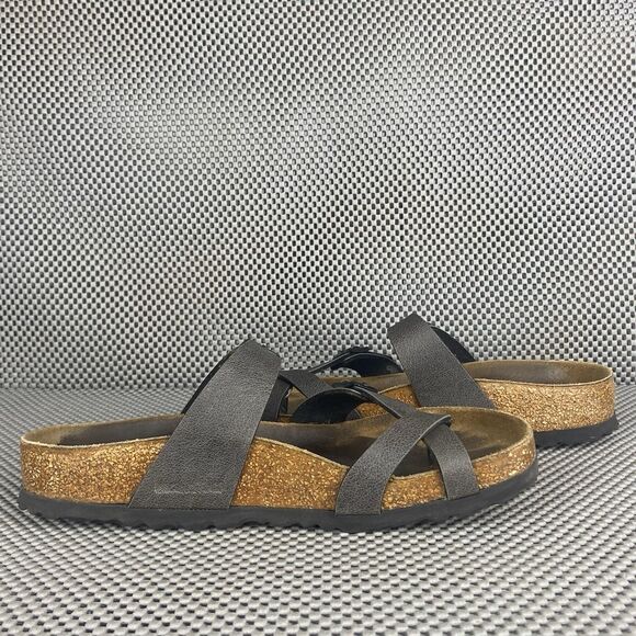 Birkenstock Mayari Adult Sandals 37 L6 M4 Dark Gray Thong Buckle Made In Germany - Picture 3 of 12